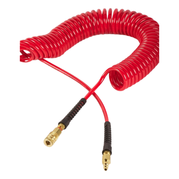 Polyurethane Coil Hose with Brass Air Couplers (Choose Length)